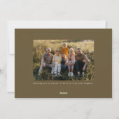 神への栄光の写真エレガントクリスマス シーズンカード (裏面)