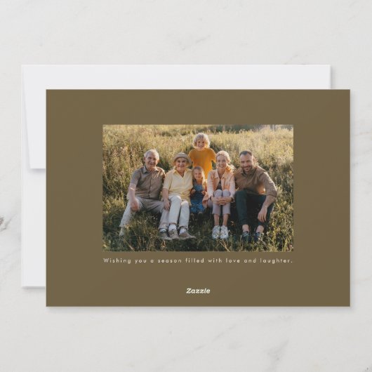 神への栄光の写真エレガントクリスマス シーズンカード (裏面)