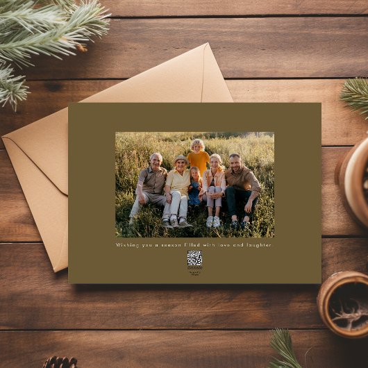 神への栄光の写真エレガントクリスマス シーズンカード