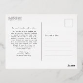 神への栄光の宗教的な1枚の写真のシンプルクリスマス 箔シーズンポストカード (裏面)