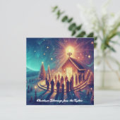 神への栄光の金ゴールド星の宗教的イエス・クリスチャン シーズンカード (スタンド正面)