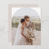 神への栄光アーチモダンタイポグラフィクリスマス シーズンカード (正面/裏面)