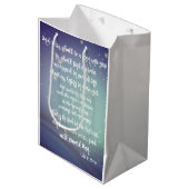 神への栄光エンジェル聖句クリスマス ミディアムペーパーバッグ (正面アングル)