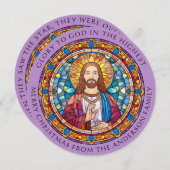 神への栄光キリスト教のクリスマス シーズンカード (正面/裏面)