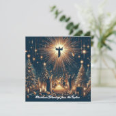 神への栄光キリスト教のクリスマス シーズンカード (スタンド正面)