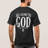 神への栄光クリスチャン Tシャツ (裏面)