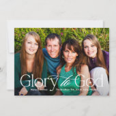 神への栄光クリスマスの写真カード シーズンカード (正面)