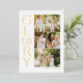 神への栄光クリスマスフォイルホリデーカード 箔シーズンカード (立ち正面)