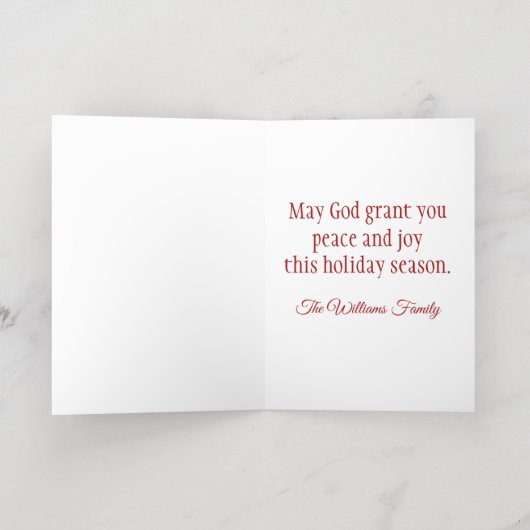 神への栄光クリスマス 箔シーズンカード (内側レイダウン)