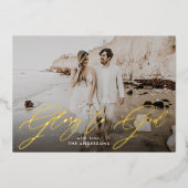 神への栄光スクリプトオーバーレイ宗教写真 箔シーズンカード (正面)