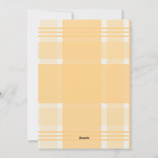 神への栄光スクリプトクリスマスマスタードのプレイド写真 シーズンカード (裏面)