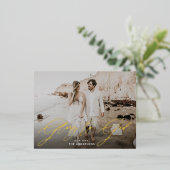 神への栄光スクリプト宗教写真 箔シーズンポストカード (立ち正面)