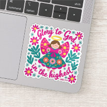 神への栄光ステッカー