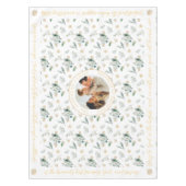 神への栄光バイブル聖句クリスマスグリーン テーブルクロス (正面)