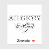 神への栄光ブラック書道クリスチャンのシール シール (シート)