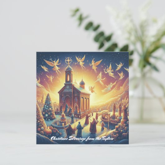 神への栄光天使への信仰イエス・クリスチャン シーズンカード (スタンド正面)