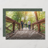 神への栄光1写真の宗教的なクリスマス シーズンカード (正面/裏面)