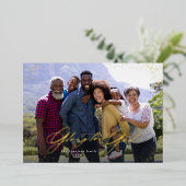 神への栄光1写真の宗教的なクリスマス 箔シーズンカード (立ち正面)