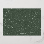 神への栄光1写真の宗教的なクリスマス 箔シーズンカード (裏面)