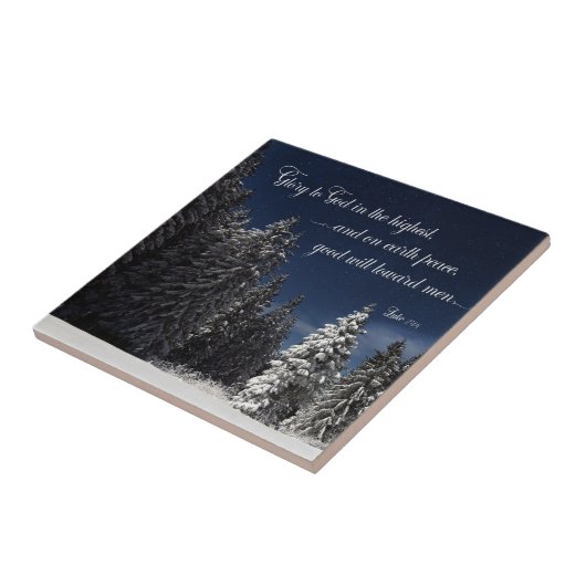 神への栄光 – ルカ2:14 タイル (側面)