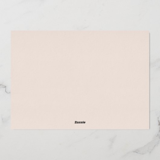 神への栄光 | 宗教的なクリスマスの金ゴールド写真 箔シーズンカード (裏面)