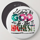 神への栄光 缶バッジ (正面&裏面)