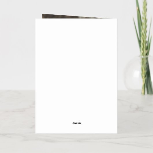 神への栄光 | 2枚のエレガントフォトクリスマスシルバー 箔シーズンカード (裏面)