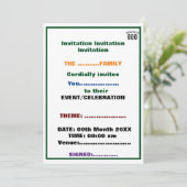 神への献身 クール オーダーメイド 黒文字 招待状 (スタンド正面)