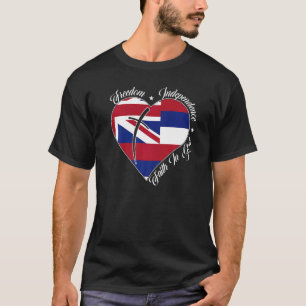 神への自由な独立信仰キリスト教ハワイ Tシャツ