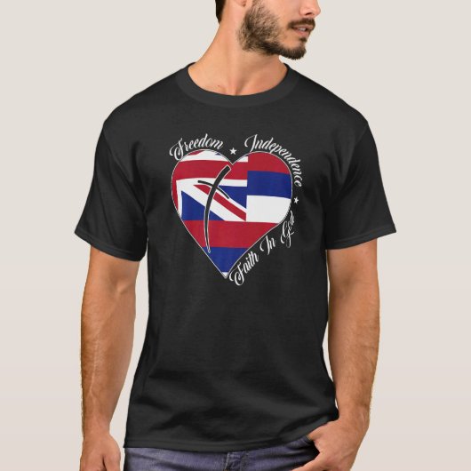 神への自由な独立信仰キリスト教ハワイ Tシャツ (正面)