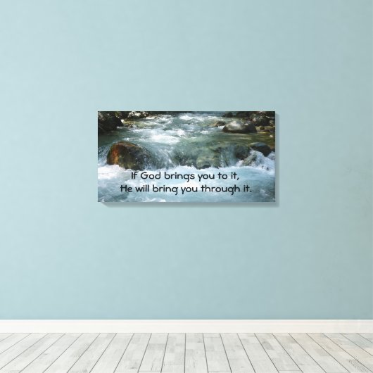 神もしが川との引用文に連れて行く キャンバスプリント (インサイチュ (ウッドフロア))