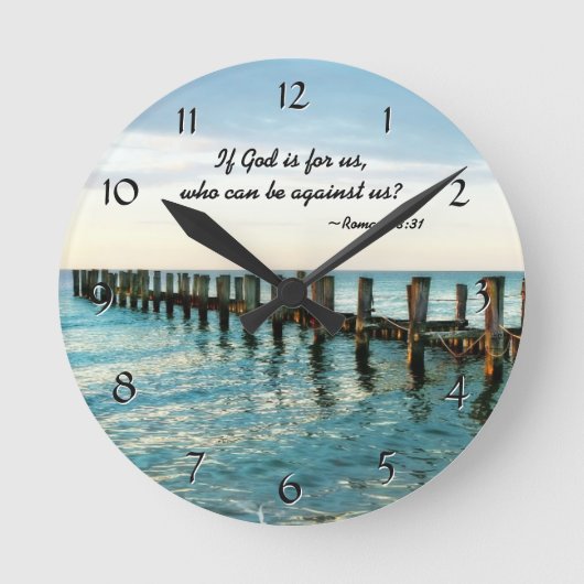 神もしはローマ人に逆らうことができる私たちのためにある8:31 ラウンド壁時計 (正面)