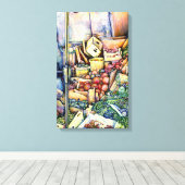 神もしは善を成し遂げた、彼女は保 キャンバスプリント (インサイチュ (ウッドフロア))