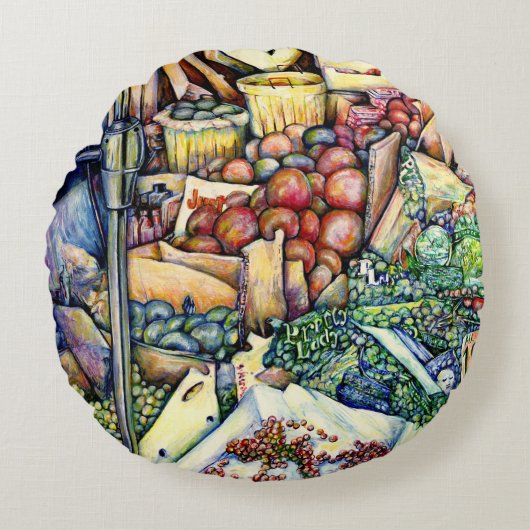 神もしは善を成し遂げた、彼女は保 ラウンドクッション (正面)