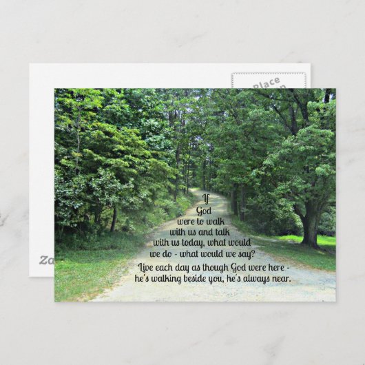 神もしは私たちと一緒に歩いて話し合って… ポストカード (正面/裏面)