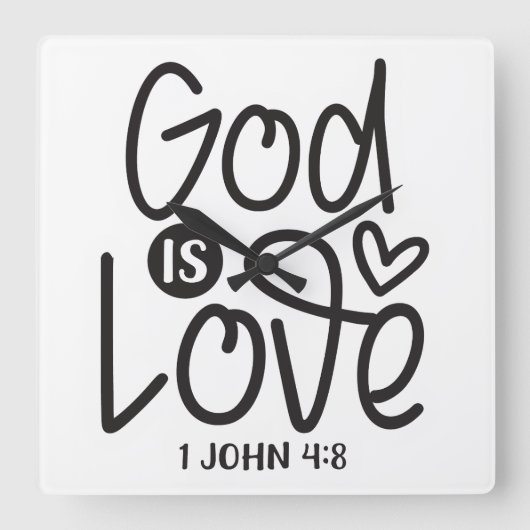 神もしは私たちのために私たちに反対できる者か？ローマ8: スクエア壁時計 (正面)