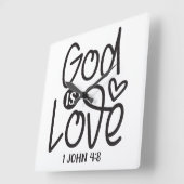 神もしは私たちのために私たちに反対できる者か？ローマ8: スクエア壁時計 (傾斜)