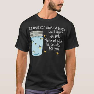 神もしは虫のお尻に蛍を光らせおもしろいる Tシャツ