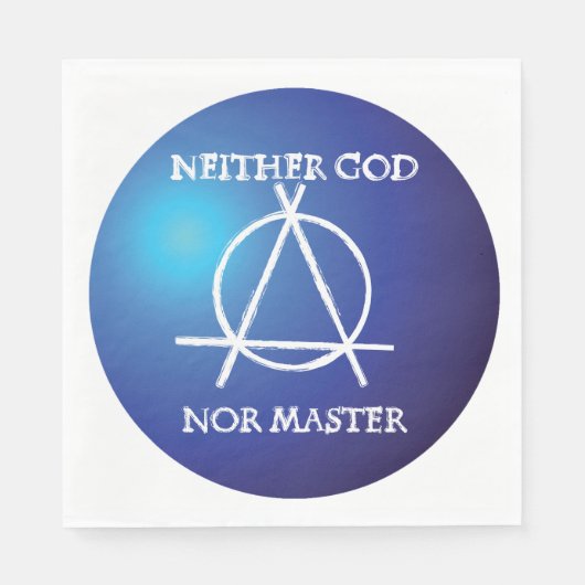 神もマスターも無政府状態のシンボル スタンダードランチョンナプキン (正面)