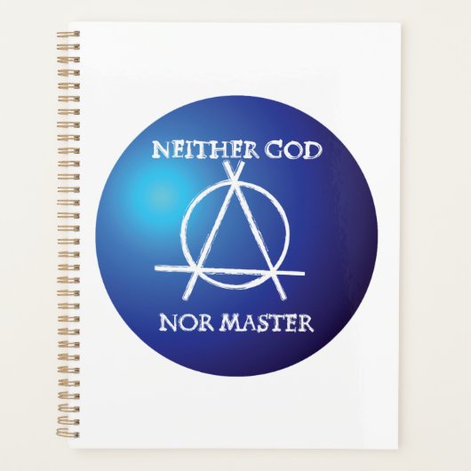 神もマスターも無政府状態のシンボル プランナー手帳 (正面)