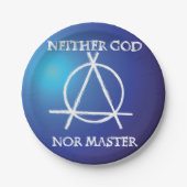 神もマスターも無政府状態のシンボル ペーパープレート (正面)