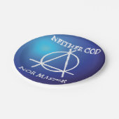 神もマスターも無政府状態のシンボル ペーパープレート (アングル)