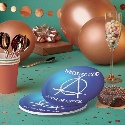 神もマスターも無政府状態のシンボル ペーパープレート