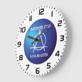 神もマスターも無政府状態のシンボル ラージ壁時計 (傾斜)