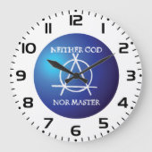 神もマスターも無政府状態のシンボル ラージ壁時計 (正面)