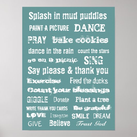 神やる気を起こさせるの壁画の壁を信頼ぶら下がったする ポスター (正面)