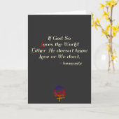 神よもしり愛する世界悔やみや弔慰引用文 カード (黄色い花)