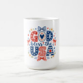 神よアメリカに祝福を コーヒーマグカップ (中央)
