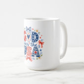 神よアメリカに祝福を コーヒーマグカップ (正面右)