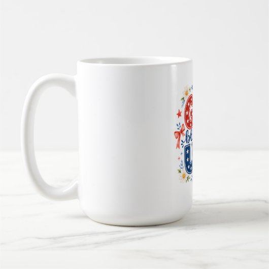 神よアメリカに祝福を コーヒーマグカップ (左)